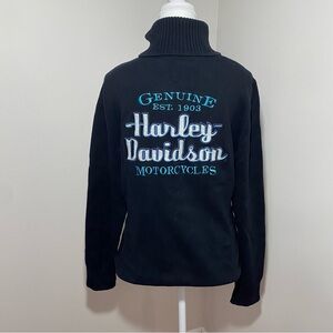 Women’s Harley-Davidson Black zip up sweater Large